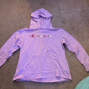 Purple Champion hoodie, worn twice, size medium